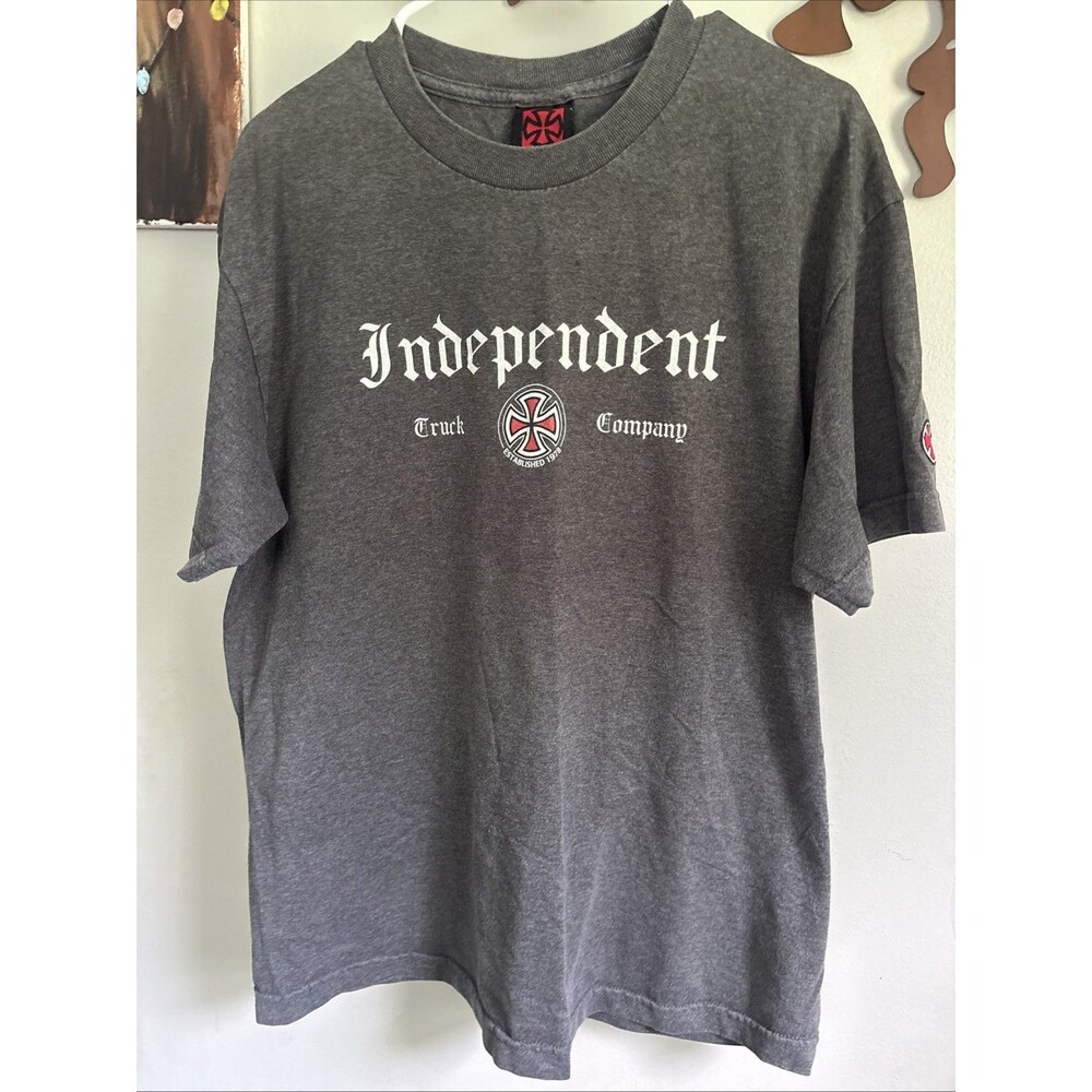 Vintage Independent Truck Company Grey T-Shirt Large Skater Y2K